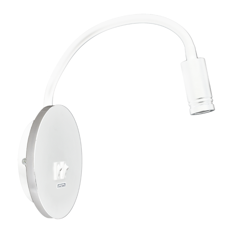 Lampka nocna BASE 8W+2W WHITE ML6353 Milagro