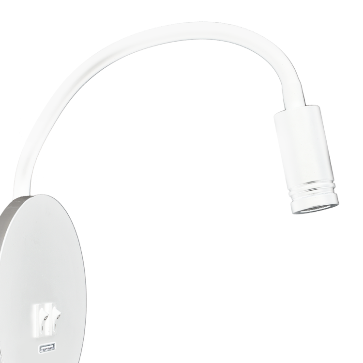 Lampka nocna BASE 8W+2W WHITE ML6353 Milagro