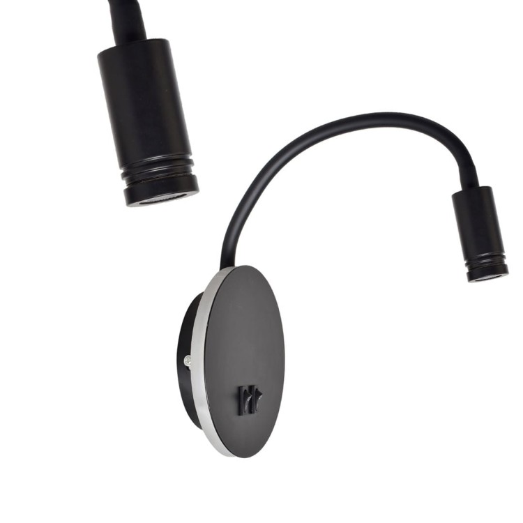 Lampka nocna BASE 8W+2W BLACK ML6354 Milagro