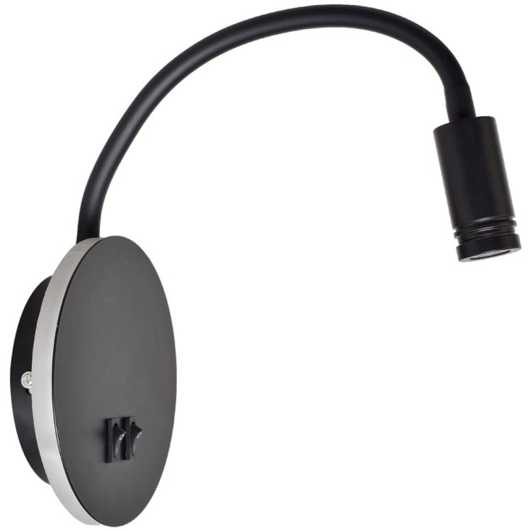 Lampka nocna BASE 8W+2W BLACK ML6354 Milagro