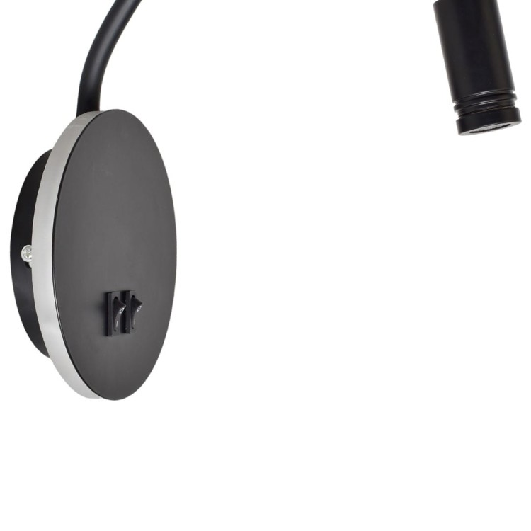 Lampka nocna BASE 8W+2W BLACK ML6354 Milagro