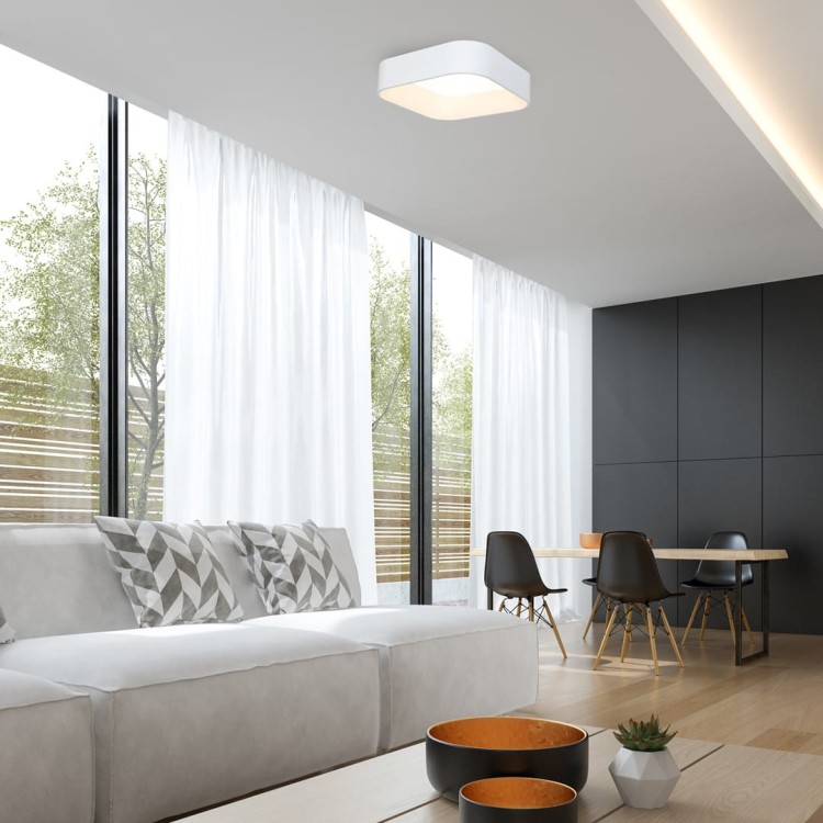 Plafoniera Plafon ASTRO WHITE 24W LED ML6355 Milagro do sypialni korytarza jadalni oprawa lampa sufitowa nowoczesna oświetleniowa biała biały barwa neutralna biała dzienna Inspiracje Premium