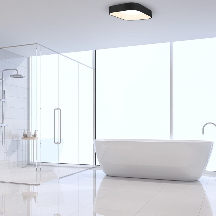 Plafoniera Plafon ASTRO BLACK 24W LED ML6356 Milagro do sypialni korytarza jadalni oprawa lampa sufitowa nowoczesna oświetleniowa czarna czarny barwa neutralna biała dzienna Inspiracje Premium