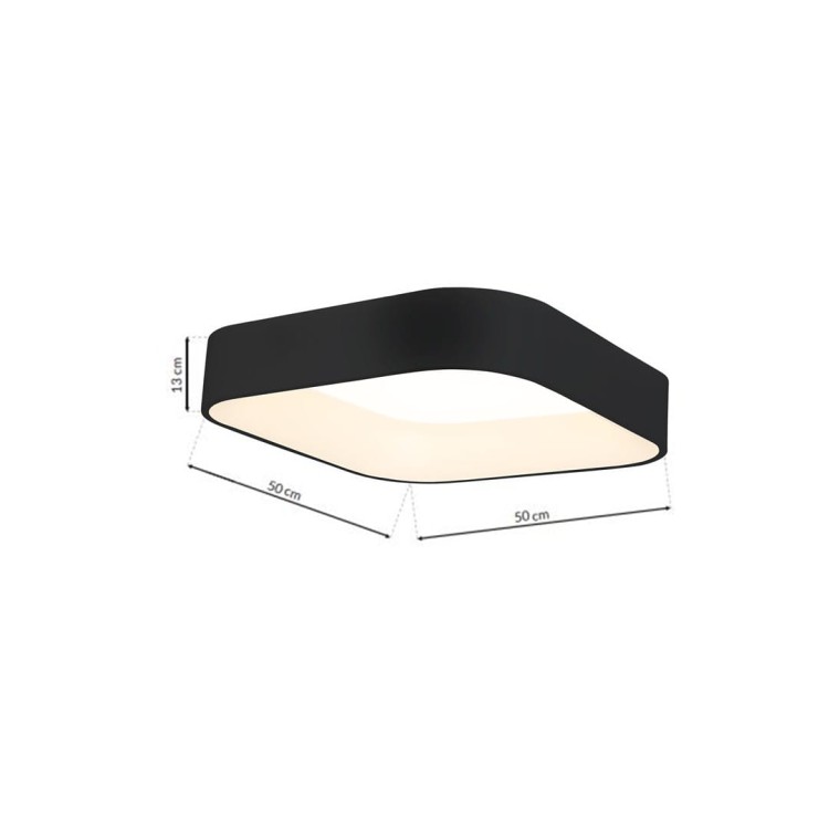Plafoniera Plafon ASTRO BLACK 24W LED ML6356 Milagro do sypialni korytarza jadalni oprawa lampa sufitowa nowoczesna oświetleniowa czarna czarny barwa neutralna biała dzienna Inspiracje Premium