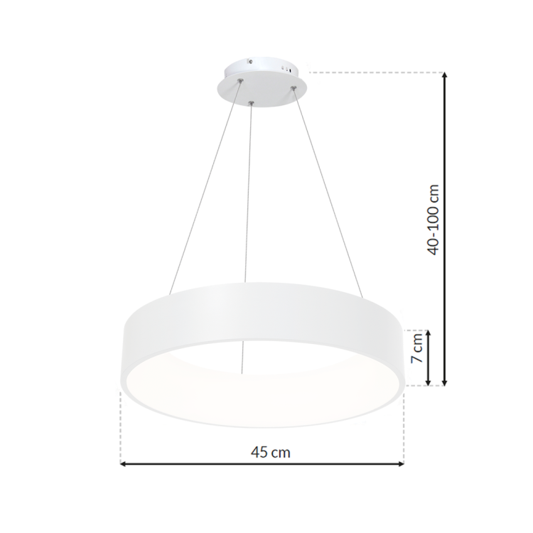 Lampa wisząca OHIO WHITE 24W LED ML6357 Milagro