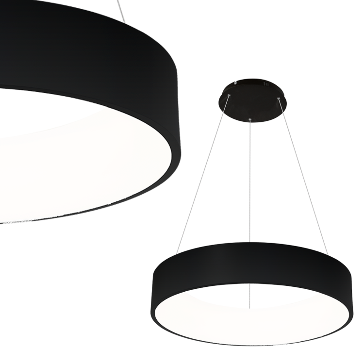 Lampa wisząca OHIO BLACK 24W LED ML6358 Milagro