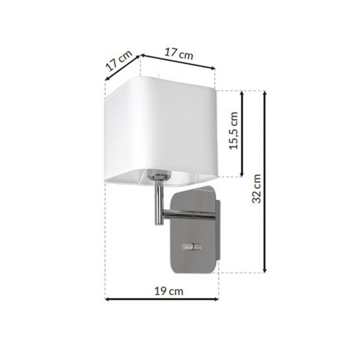 Kinkiet NAPOLI WHITE/CHROME 1xE27 ML6359 Milagro