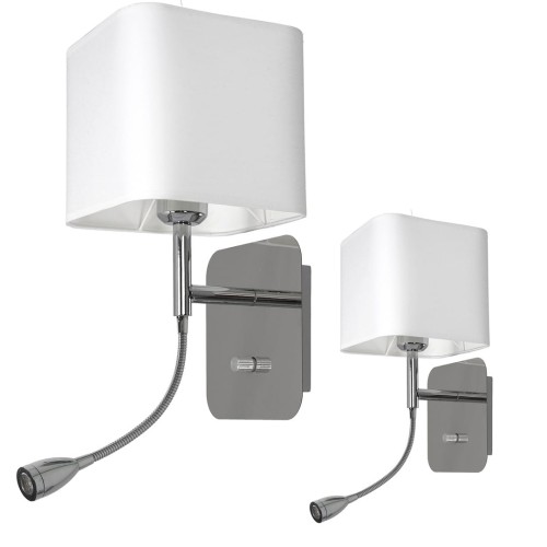 Kinkiet NAPOLI WHITE/CHROME 1xE27 + 1W LED ML63600 Milagro