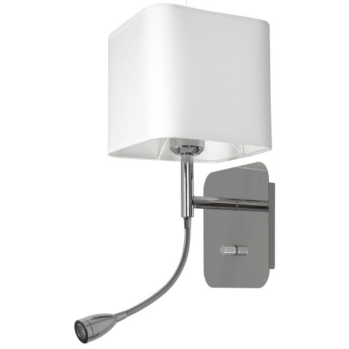 Kinkiet NAPOLI WHITE/CHROME 1xE27 + 1W LED ML63600 Milagro