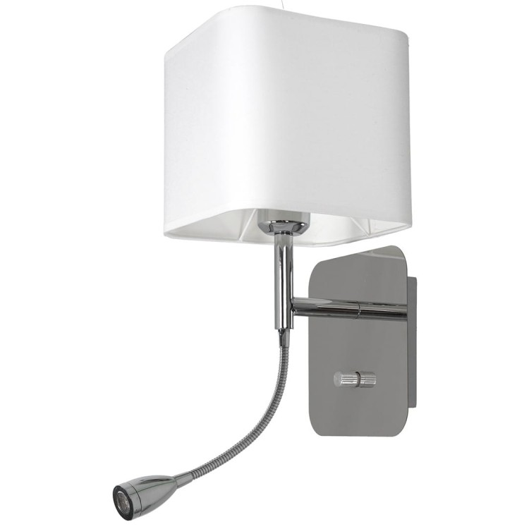Kinkiet NAPOLI WHITE/CHROME 1xE27 + 1W LED ML63600 Milagro