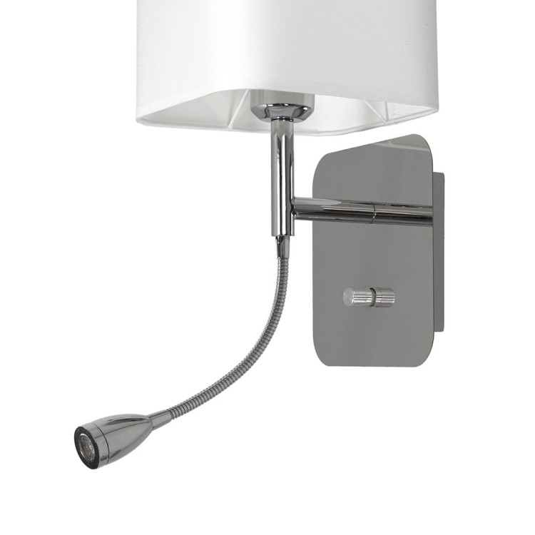 Kinkiet NAPOLI WHITE/CHROME 1xE27 + 1W LED ML63600 Milagro