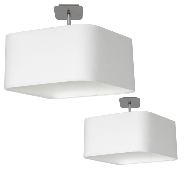 Lampa podsufitowa NAPOLI WHITE/CHROME 1xE27 ML6361 Milagro