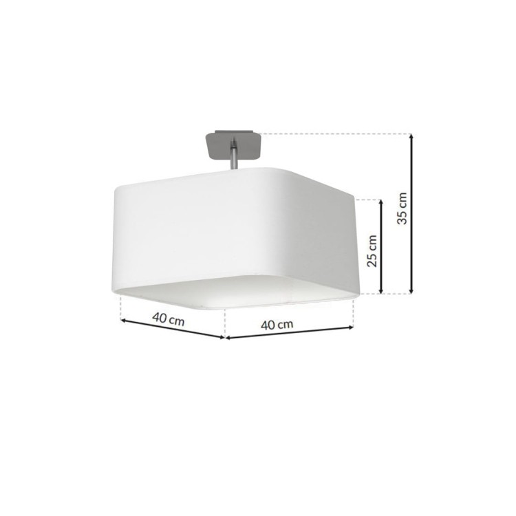 Lampa podsufitowa NAPOLI WHITE/CHROME 1xE27 ML6361 Milagro