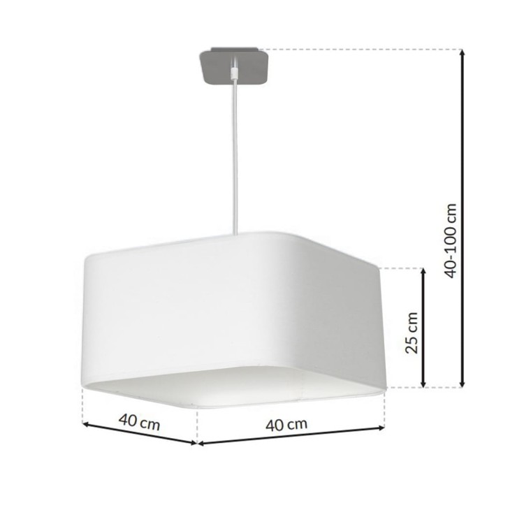 Lampa wisząca NAPOLI WHITE/CHROME 1xE27 ML6362 Milagro