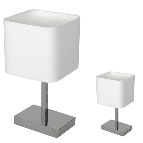 Lampka stołowa NAPOLI WHITE/CHROME 1xE27 ML6363 Milagro