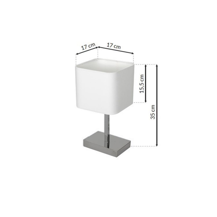 Lampka stołowa NAPOLI WHITE/CHROME 1xE27 ML6363 Milagro