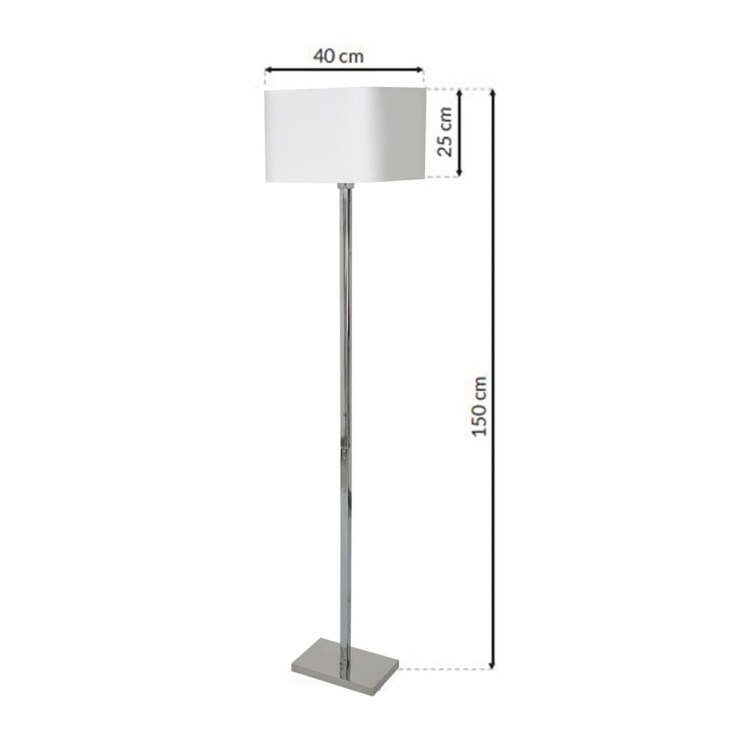 Lampa stojąca NAPOLI WHITE/CHROME 1xE27 ML6364 Milagro