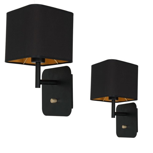 Kinkiet NAPOLI BLACK/GOLD 1xE27 ML6365 Milagro
