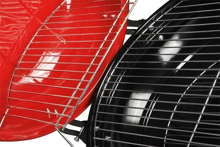 Grill ogrodowy okrągły z pokrywą i termometrem 00003247 Kaminer czerwony