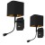 Kinkiet NAPOLI BLACK/GOLD 1xE27 + 1W LED ML6366 Milagro