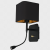 Kinkiet NAPOLI BLACK/GOLD 1xE27 + 1W LED ML6366 Milagro