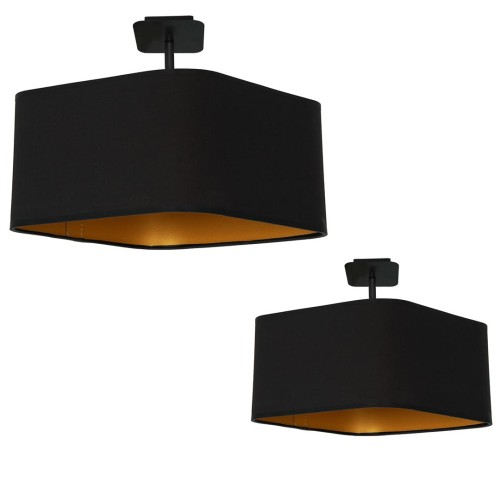 Lampa podsufitowa NAPOLI BLACK/GOLD 1xE27 ML6367 Milagro