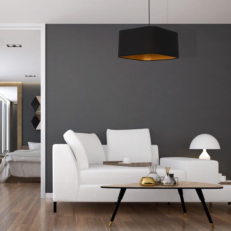 Lampa wisząca NAPOLI BLACK/GOLD 1xE27 ML6368 Milagro