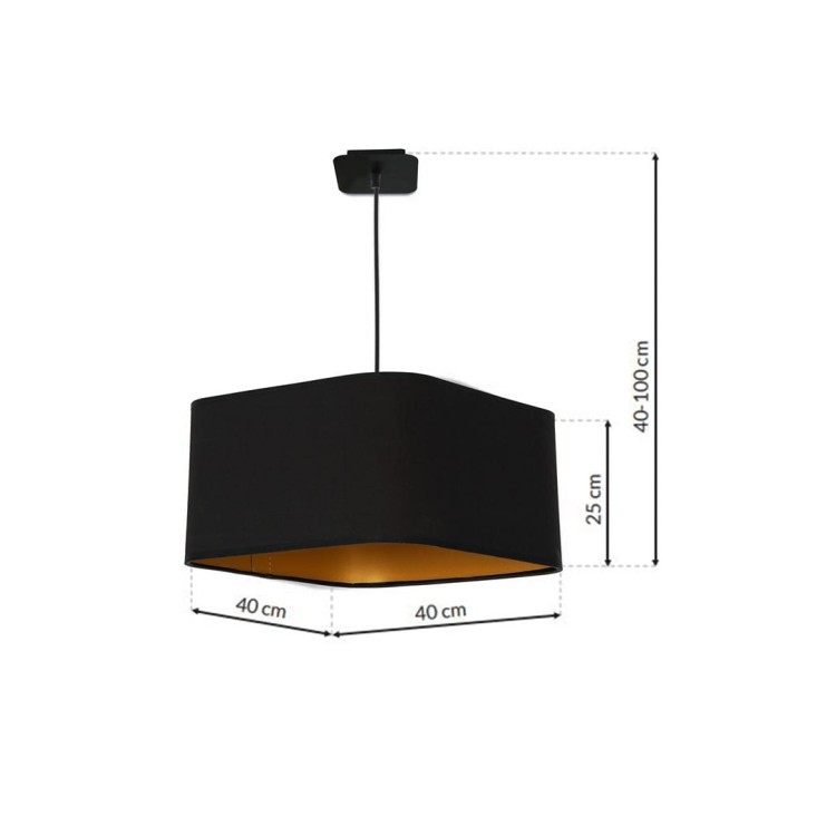 Lampa wisząca NAPOLI BLACK/GOLD 1xE27 ML6368 Milagro