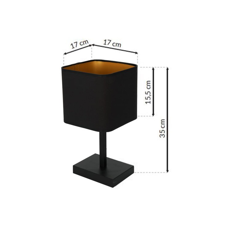 Lampka stołowa NAPOLI BLACK/GOLD 1xE27 ML6369 Milagro