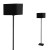 Lampa stojąca NAPOLI BLACK/GOLD 1xE27 ML6370 Milagro