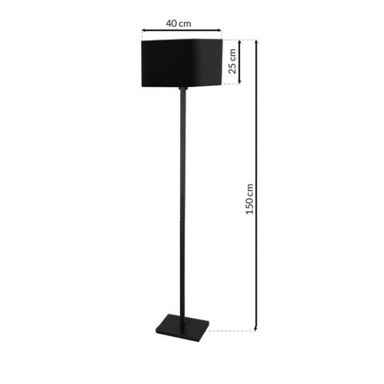 Lampa stojąca NAPOLI BLACK/GOLD 1xE27 ML6370 Milagro