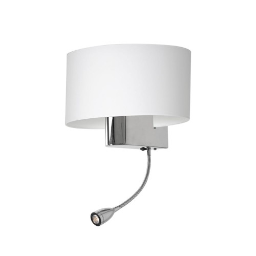 Kinkiet CASINO WHITE/CHROME 1xE27 + 1W LED ML6372 Milagro