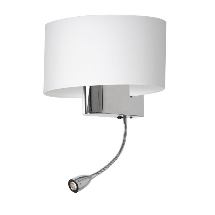 Kinkiet CASINO WHITE/CHROME 1xE27 + 1W LED ML6372 Milagro