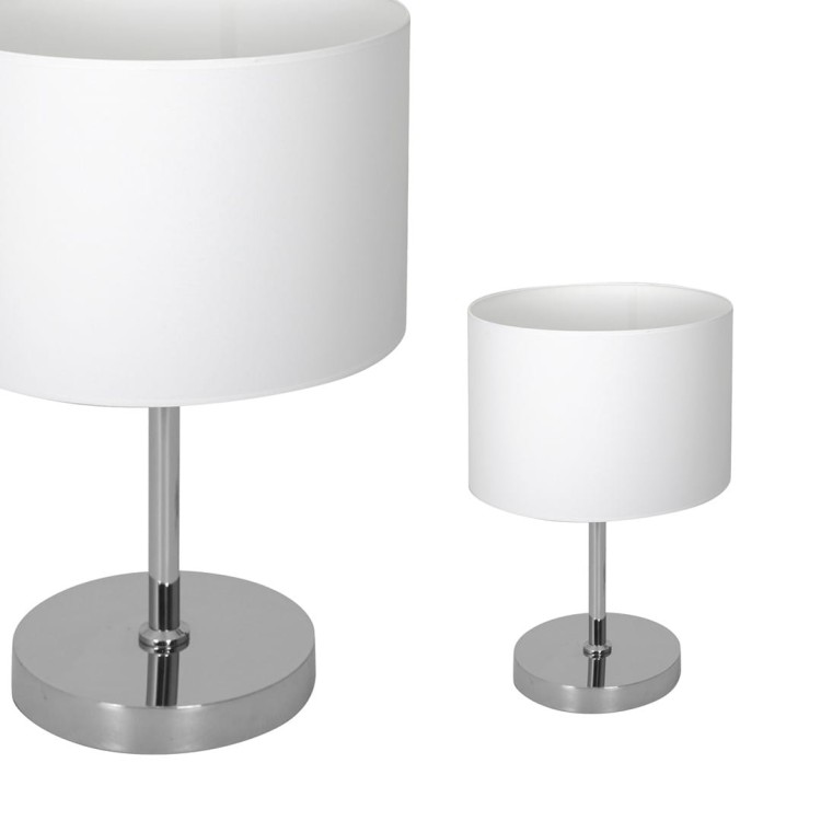 Lampka stołowa CASINO WHITE/CHROME 1xE27 ML6375 Milagro