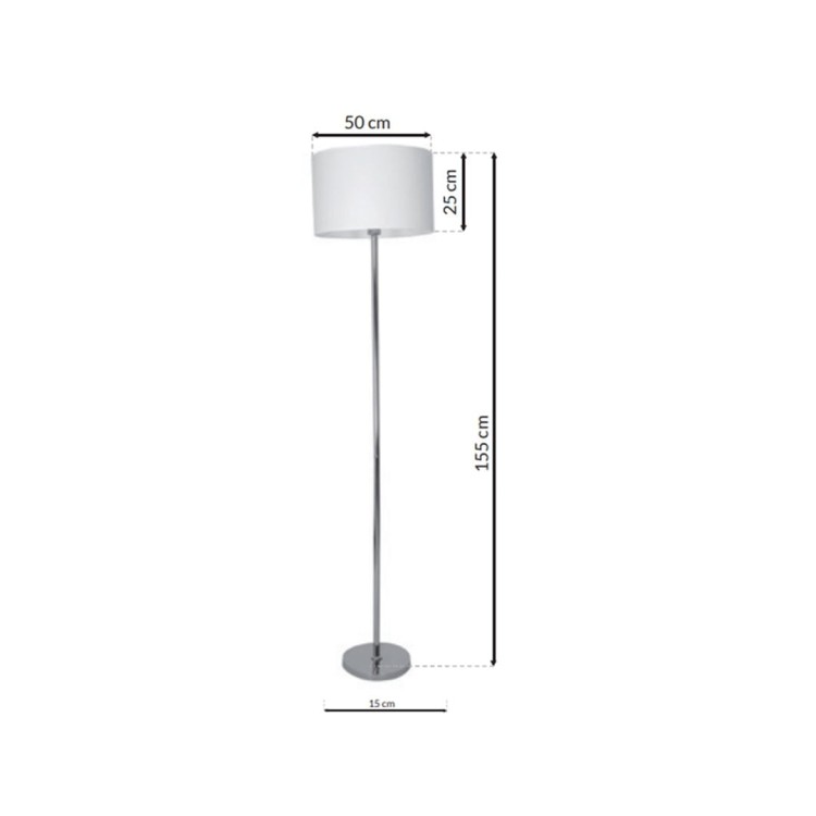 Lampa stojąca CASINO WHITE/CHROME 1xE27 ML6376 Milagro