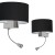 Kinkiet CASINO BLACK/CHROME 1xE27 + 1W LED ML6378 Milagro