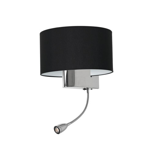 Kinkiet CASINO BLACK/CHROME 1xE27 + 1W LED ML6378 Milagro