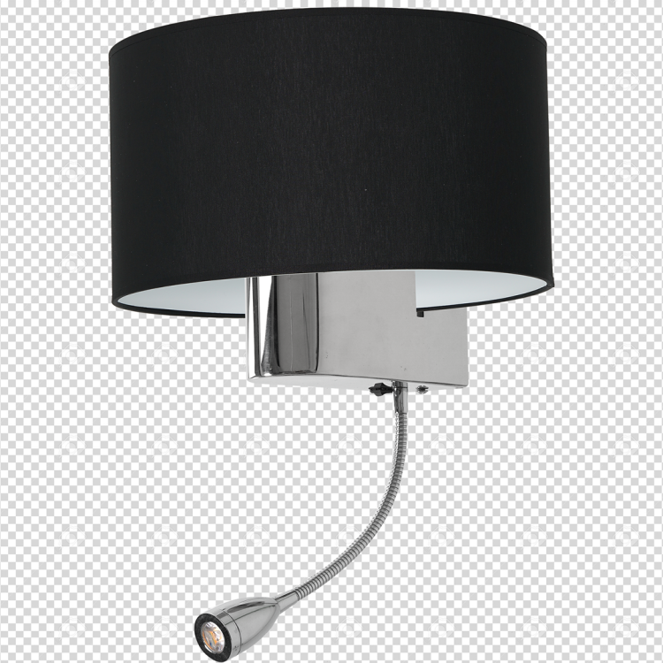 Kinkiet CASINO BLACK/CHROME 1xE27 + 1W LED ML6378 Milagro