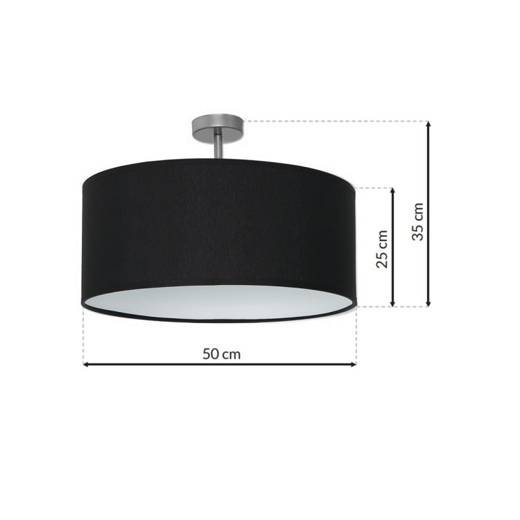 Lampa podsufitowa CASINO BLACK/CHROME 1xE27 ML6379 Milagro