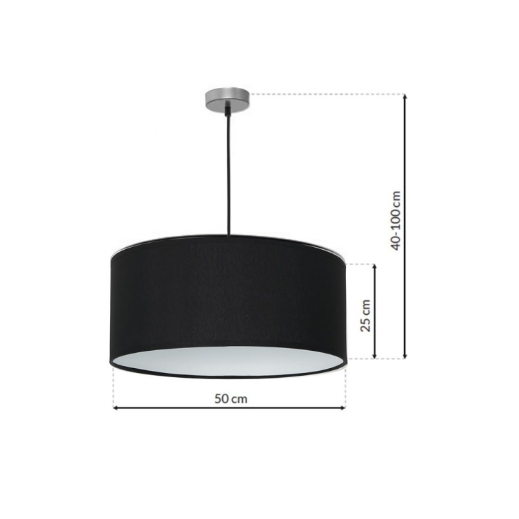 Lampa wisząca CASINO BLACK/CHROME 1xE27 ML63800 Milagro