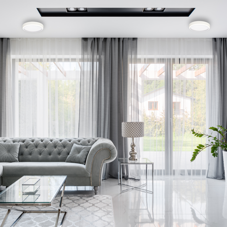 Plafoniera Plafon GEA WHITE 36W LED 390mm ML6393 Milagro z pilotem do salonu sypialni korytarza jadalni oprawa lampa sufitowa nowoczesna oświetleniowa biały biała barwa zmienna zimna neutralna biała dzienna Inspiracje Premium