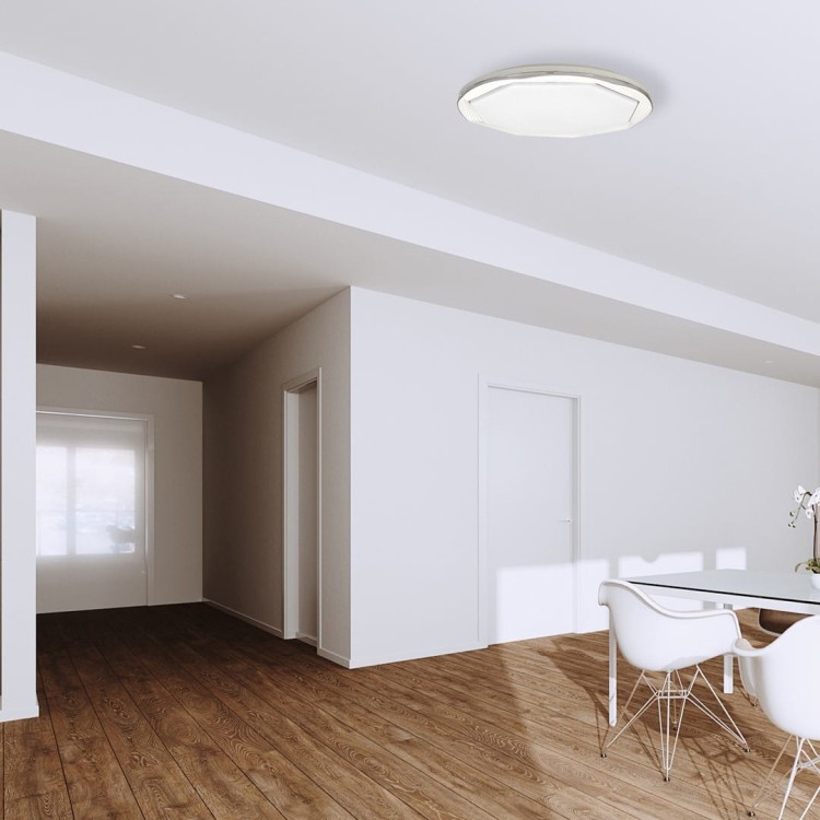 Plafoniera Plafon OPTIMA 52W LED 480mm ML6400 Milagro z pilotem do salonu sypialni korytarza jadalni oprawa lampa sufitowa nowoczesna oświetleniowa biały biała barwa zmienna zimna neutralna biała dzienna Inspiracje Premium