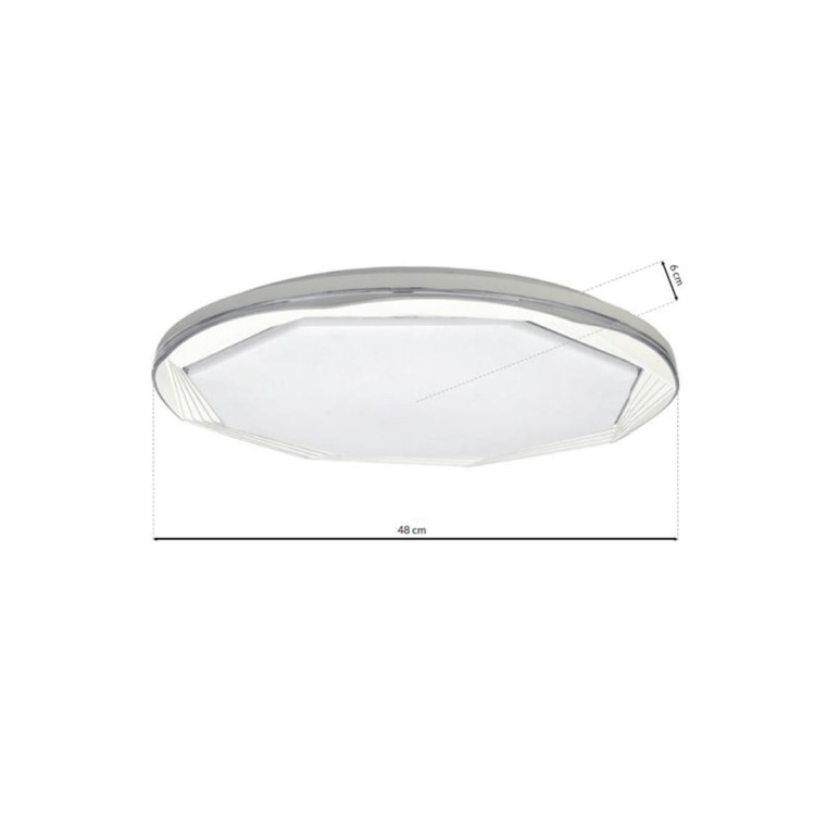 Plafoniera Plafon OPTIMA 52W LED 480mm ML6400 Milagro z pilotem do salonu sypialni korytarza jadalni oprawa lampa sufitowa nowoczesna oświetleniowa biały biała barwa zmienna zimna neutralna biała dzienna Inspiracje Premium