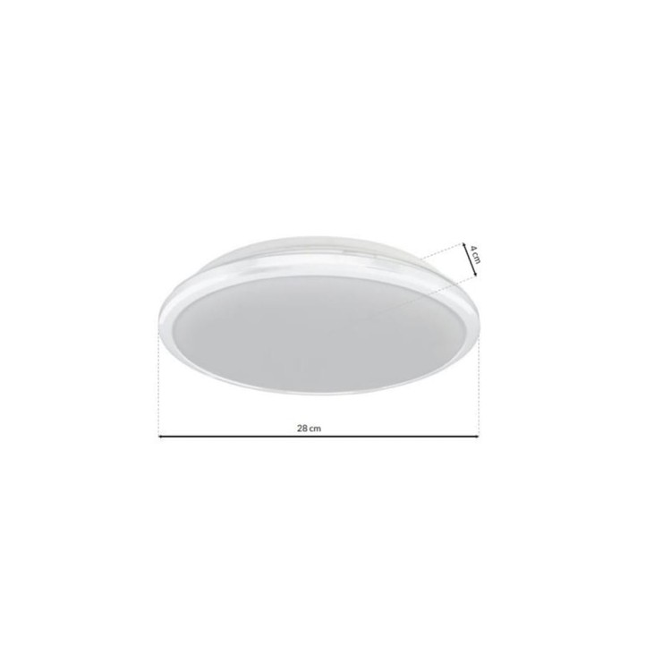 Plafoniera Plafon TERMA WHITE 18W LED IP44 280mm ML6401 Milagro do łazienki salonu sypialni korytarza jadalni oprawa lampa sufitowa nowoczesna oświetleniowa biała biały barwa neutralna biała dzienna Inspiracje Premium
