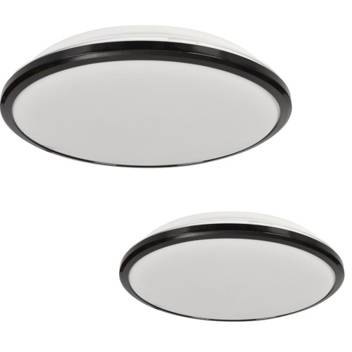 Plafoniera Plafon TERMA BLACK 18W LED IP44 280mm ML6402 Milagro do łazienki salonu sypialni korytarza jadalni oprawa lampa sufitowa nowoczesna oświetleniowa czarna czarny barwa neutralna biała dzienna Inspiracje Premium