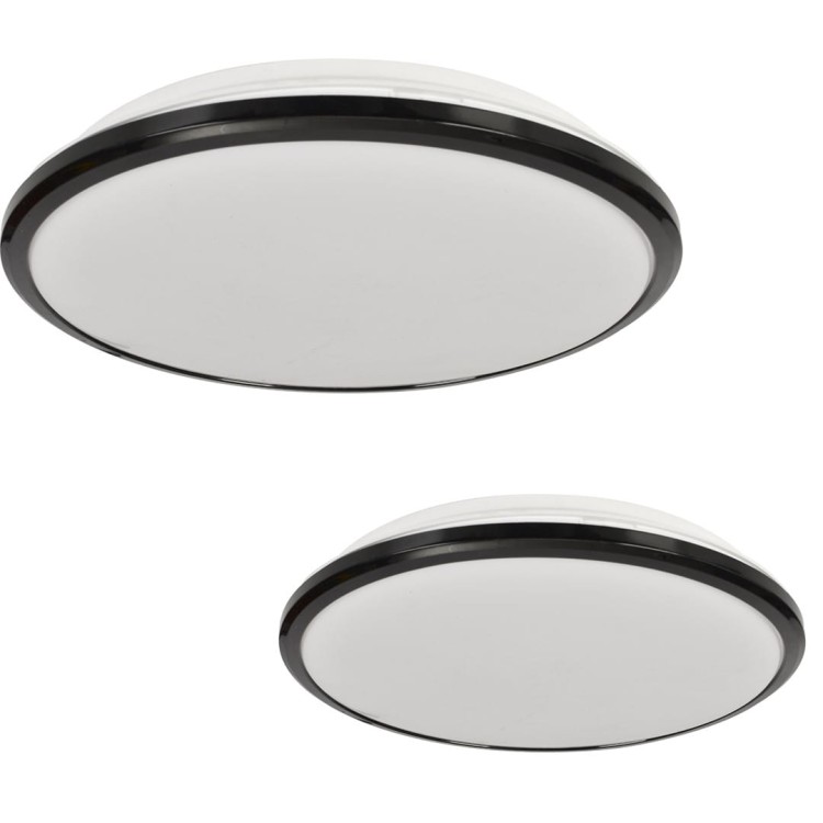 Plafoniera Plafon TERMA BLACK 18W LED IP44 280mm ML6402 Milagro do łazienki salonu sypialni korytarza jadalni oprawa lampa sufitowa nowoczesna oświetleniowa czarna czarny barwa neutralna biała dzienna Inspiracje Premium