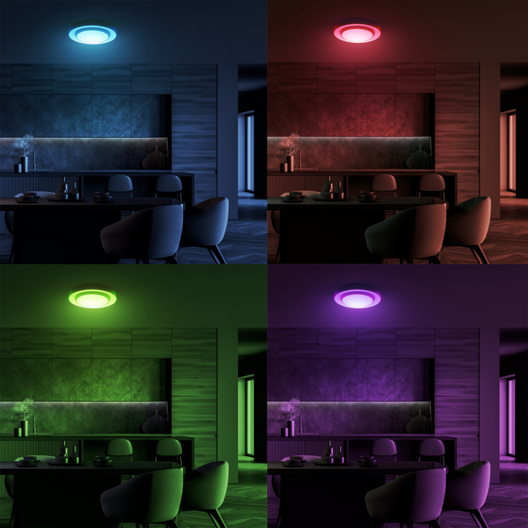 Plafon NAOMI SMART O380 mm 24W LED RGB ML6406 Milagro