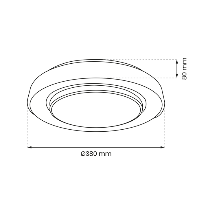 Plafon NAOMI SMART O380 mm 24W LED RGB ML6406 Milagro