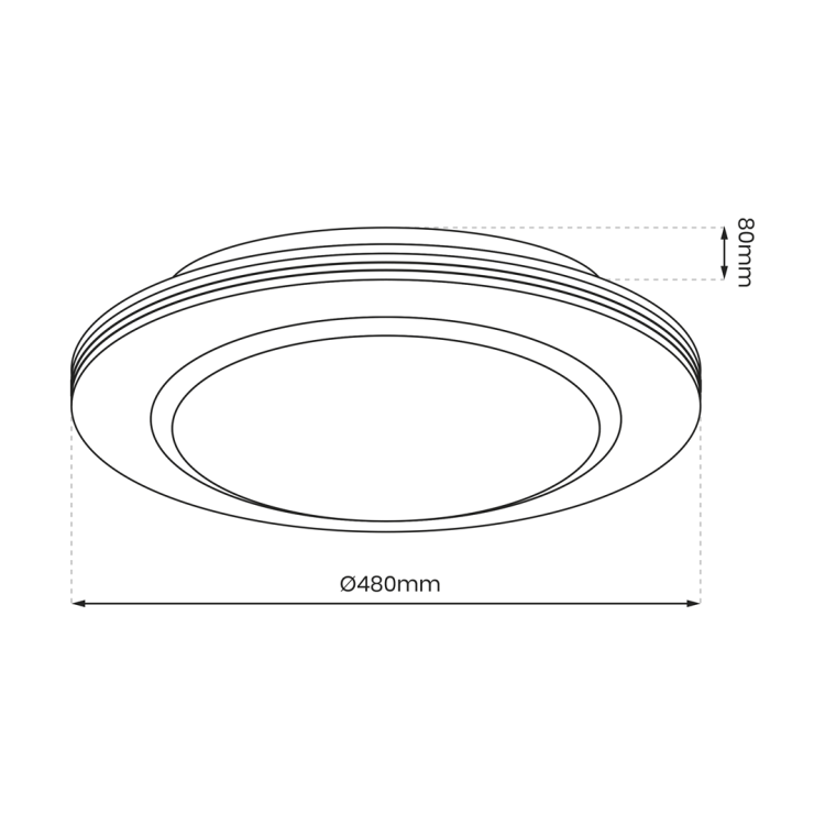 Plafon KELLY 48W LED O480 mm ML6408 Milagro