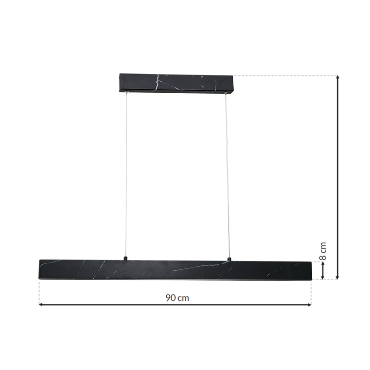 Lampa wisząca PIERCE BLACK 18W LED ML6473 Milagro